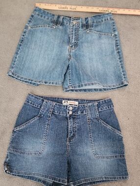 Blue Denim Women's Shorts Duo
